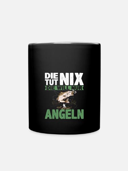 Damen Die tut nix die will nur angeln | Anglerin - Tasse einfarbig - Schwarz