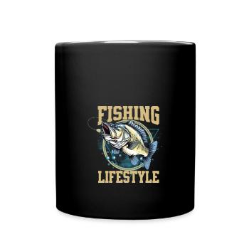 Fishing Lifestyle - Full Colour Mug - black - Front