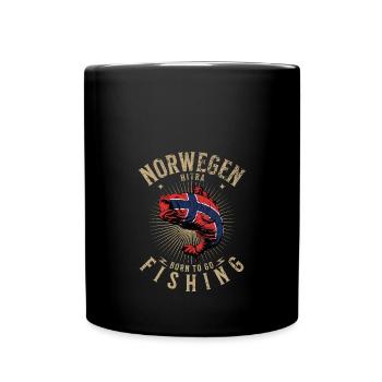 Angelurlaub Angeltour in Norwegen Hitra - Tasse einfarbig - Schwarz - Vorne