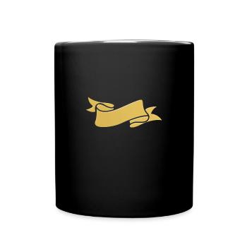 Banner Gold - Tasse einfarbig - Schwarz - Vorne