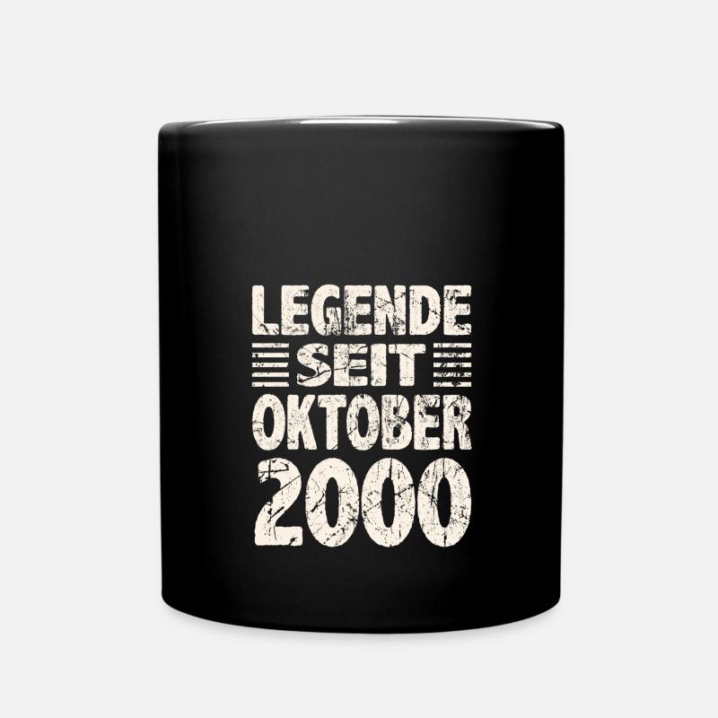 Oktober 2000 Legende seit 23 Jahren Mann Frau - Tasse einfarbig - Schwarz