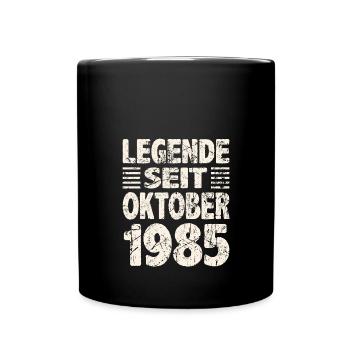 Oktober 1985 Legende seit 38 Jahren Mann Frau - Tasse einfarbig - Schwarz - Vorne