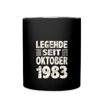 Oktober 1983 Legende seit 40 Jahren Mann Frau - Tasse einfarbig - Schwarz - Vorne