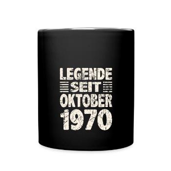Oktober 1970 Legende seit 53 Jahren Mann Frau - Tasse einfarbig - Schwarz - Vorne