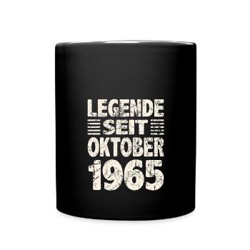 Oktober 1965 Legende seit 58 Jahren Mann Frau - Tasse einfarbig - Schwarz - Vorne