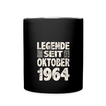 Oktober 1964 Legende seit 59 Jahren Mann Frau - Tasse einfarbig - Schwarz - Vorne