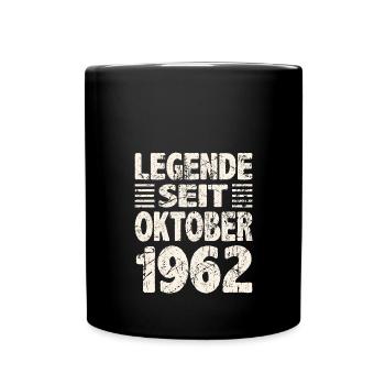 Oktober 1962 Legende seit 61 Jahren Mann Frau - Tasse einfarbig - Schwarz - Vorne