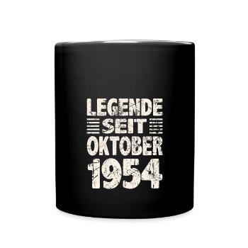 Oktober 1954 Legende seit 69 Jahren Mann Frau - Tasse einfarbig - Schwarz - Vorne