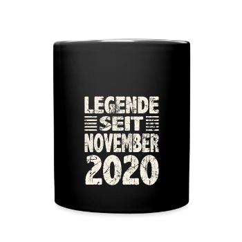 November 2020 Legende seit 3 Jahren Mann Frau - Tasse einfarbig - Schwarz - Vorne