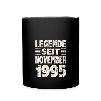 November 1995 Legende seit 28 Jahren Mann Frau - Tasse einfarbig - Schwarz - Vorne