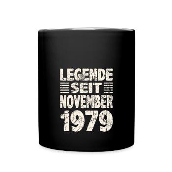 November 1979 Legende seit 44 Jahren Mann Frau - Tasse einfarbig - Schwarz - Vorne