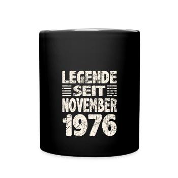November 1976 Legende seit 47 Jahren Mann Frau - Tasse einfarbig - Schwarz - Vorne