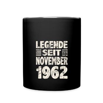 November 1962 Legende seit 61 Jahren Mann Frau - Tasse einfarbig - Schwarz - Vorne