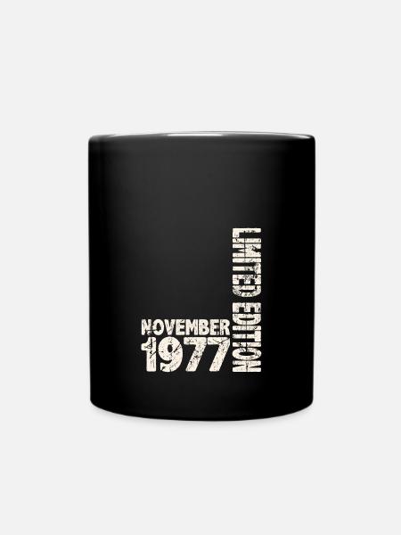 November 1977 Limited Edition 46 Jahren Mann Frau - Tasse einfarbig - Schwarz