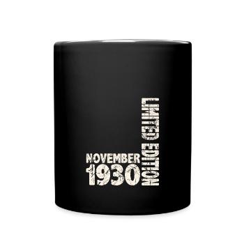 November 1930 Limited Edition 93 Years Man Woman - Full Colour Mug - black - Front