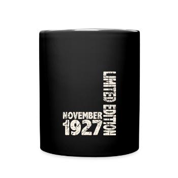 November 1927 Limited Edition 96 Jahren Mann Frau - Tasse einfarbig - Schwarz - Vorne