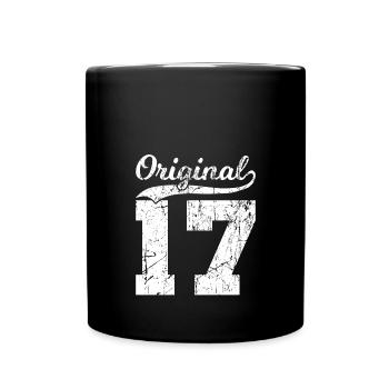 17 Original 7 Jahren Junge Mädchen Geburtstag - Tasse einfarbig - Schwarz - Vorne