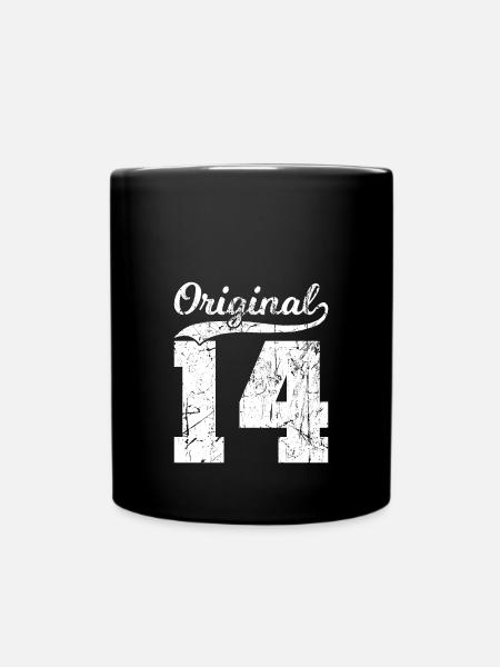 14 Original 10 ans garçon fille anniversaire - Mug uni - noir