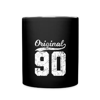 90's Original 34 Years Husband Wife Birthday - Full Colour Mug - black - Front