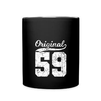 59 Original 65 Jahren Mann Frau Geburtstag - Tasse einfarbig - Schwarz - Vorne
