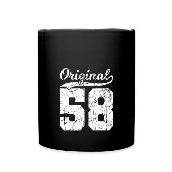 58 Original 66 Jahren Mann Frau Geburtstag - Tasse einfarbig - Schwarz - Vorne