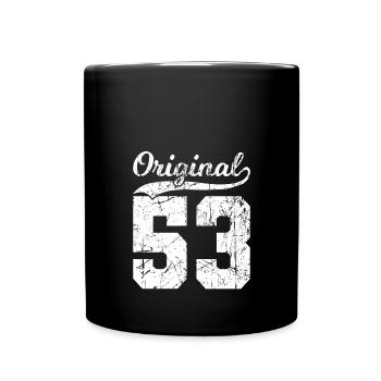 53 Original 71 Jahren Mann Frau Geburtstag - Tasse einfarbig - Schwarz - Vorne