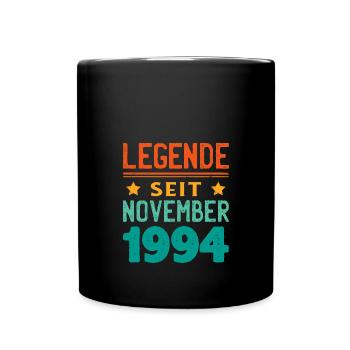 November 1994 Legende seit 29 Jahren Mann Frau - Tasse einfarbig - Schwarz - Vorne