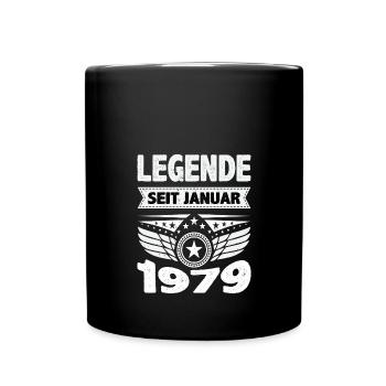 Januar 1979 Legende seit 45 Jahren Mann Frau - Tasse einfarbig - Schwarz - Vorne