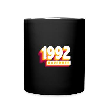 November 1992 31 Years Man Wife Birthday - Full Colour Mug - black - Front