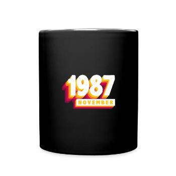 Novembre 1987 36 Ans Homme Femme Anniversaire - Mug uni - noir - Devant