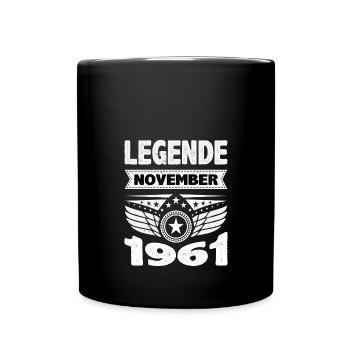 November 1961 Legend for 62 years man woman - Full Colour Mug - black - Front