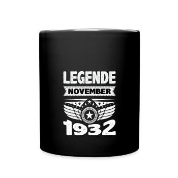 November 1932 Legend for 91 years man woman - Full Colour Mug - black - Front