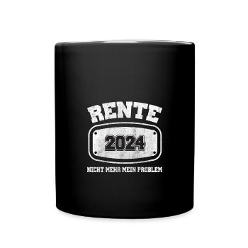 Rente für Frauen und Männer Lustige Dekoration zum - Tasse einfarbig - Schwarz - Vorne
