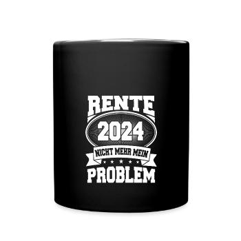 Rente für Frauen und Männer Lustige Dekoration zum - Tasse einfarbig - Schwarz - Vorne