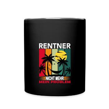 Rente für Frauen und Männer Lustige Dekoration zum - Tasse einfarbig - Schwarz - Vorne