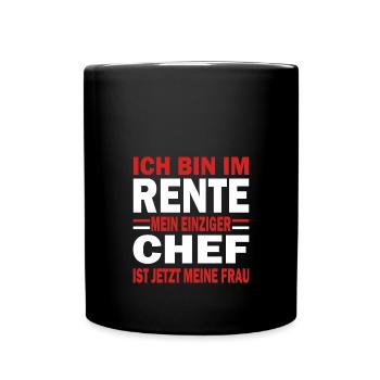 Pension patron célibataire femme rouge - Mug uni - noir - Devant