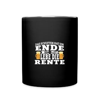 The toiling has come to an end, long live the pension, beer - Full Colour Mug - black - Front