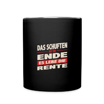 The toiling has come to an end Long live retirement red - Full Colour Mug - black - Front