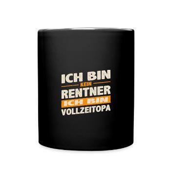 I'm not a pensioner, I'm a full-time grandpa Yellow - Full Colour Mug - black - Front