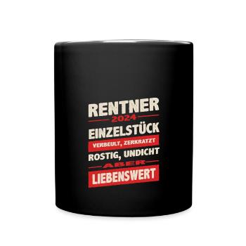 Pensioner 2024 Unique Piece Adorable Red - Full Colour Mug - black - Front