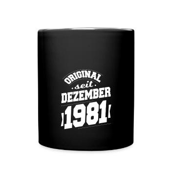 December 1981 Original for 42 years man woman - Full Colour Mug - black - Front