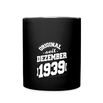 December 1939 Original for 84 years man woman - Full Colour Mug - black - Front