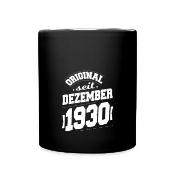December 1930 Original for 93 years man woman - Full Colour Mug - black - Front