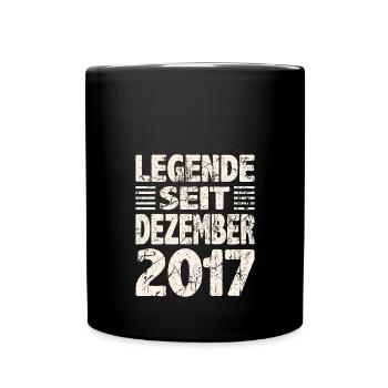 Décembre 2017 Légende depuis 6 ans homme femme - Mug uni - noir - Devant