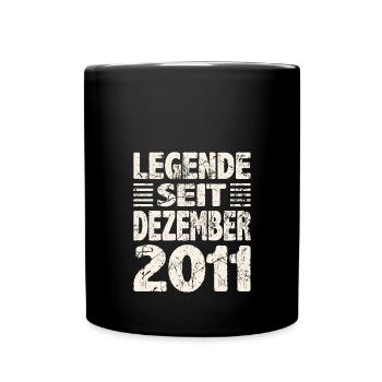 December 2011 Legend for 12 years man woman - Full Colour Mug - black - Front