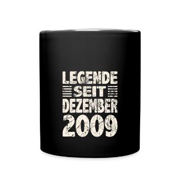 Dezember 2009 Legende seit 14 Jahren Mann Frau - Tasse einfarbig - Schwarz - Vorne