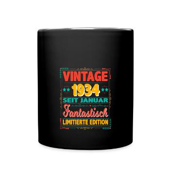 Janvier 1934 Vintage Fantastique 90 Ans Homme - Mug uni - noir - Devant
