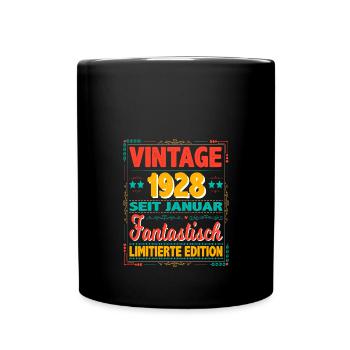 Januar 1928 Vintage Fantastisch 96 Jahren Mann - Tasse einfarbig - Schwarz - Vorne