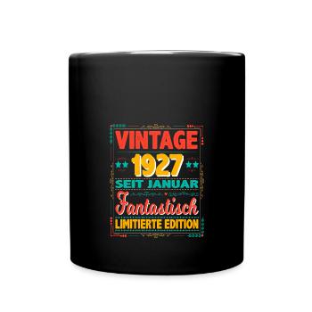 Januar 1927 Vintage Fantastisch 97 Jahren Mann - Tasse einfarbig - Schwarz - Vorne