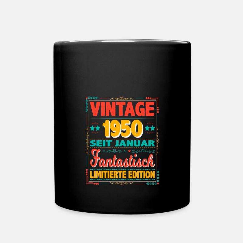 Januar 1950 Vintage Fantastisch 74 Jahren Mann - Tasse einfarbig - Schwarz